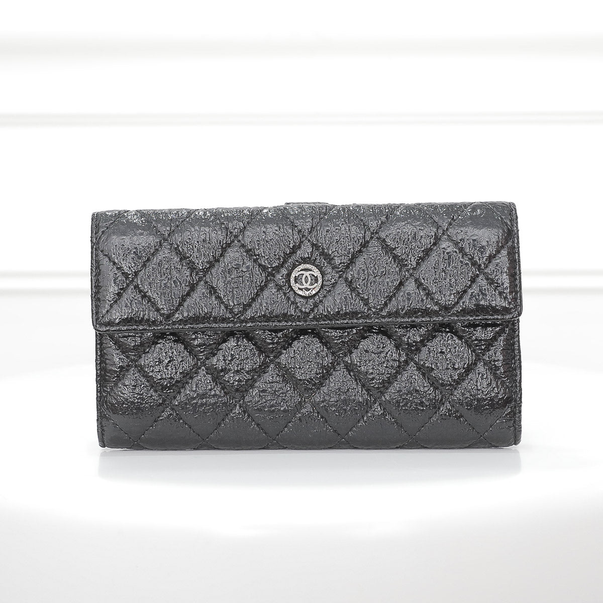 Chanel Black CC Quilted Long Wallet-Chanel-THE CLOSET
