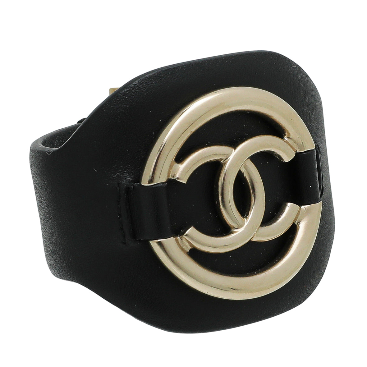Chanel Black CC Round Logo Bracelet Small-Chanel-THE CLOSET