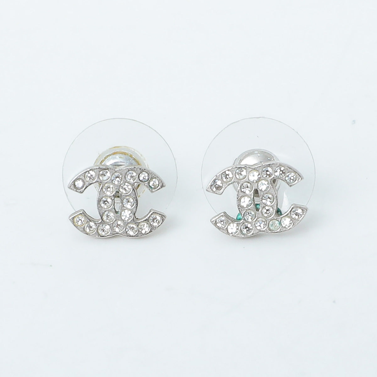 Chanel Silver CC Earrings - Main Image