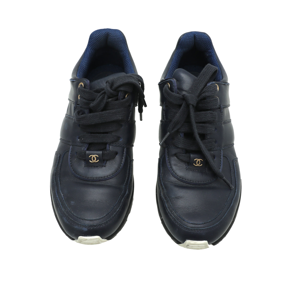 Chanel Blue CC Trainer Sneaker 37-Chanel-THE CLOSET