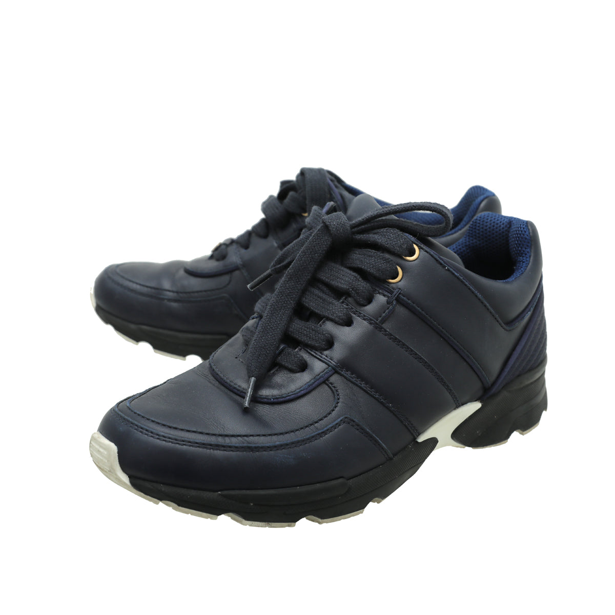 Chanel Blue CC Trainer Sneaker 37-Chanel-THE CLOSET