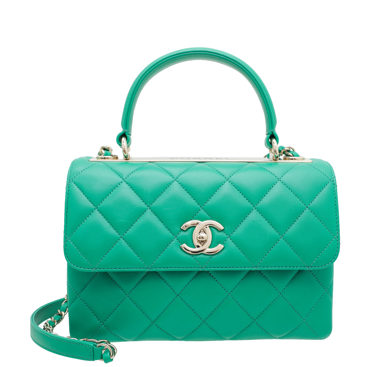 Chanel Small Trendy CC Flap in Olive Green Lambskin Leather ref.1057640 -  Joli Closet