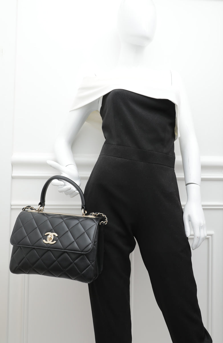 Chanel Black CC Shopping Handle Large Bag – The Closet