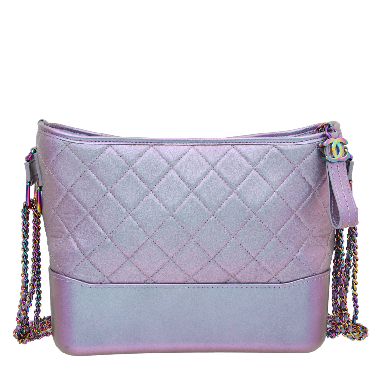 Chanel Purple Rainbow CC Unicorn Gabrielle Iridescent Bag-Chanel-THE CLOSET