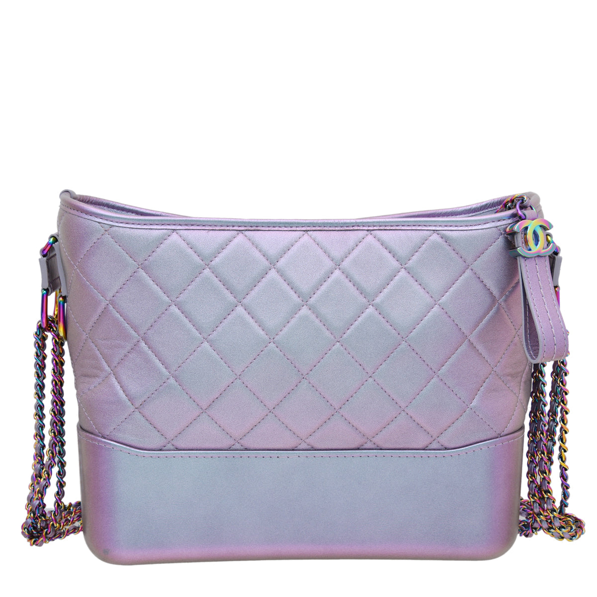Chanel Purple Rainbow CC Unicorn Gabrielle Iridescent Bag – The Closet