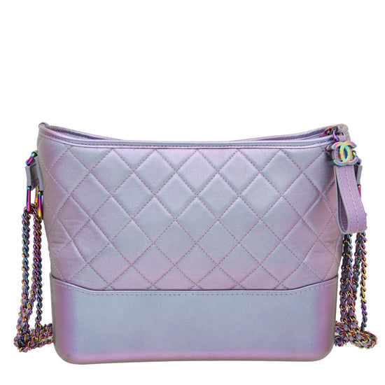 Chanel Purple Rainbow CC Unicorn Gabrielle Iridescent Bag