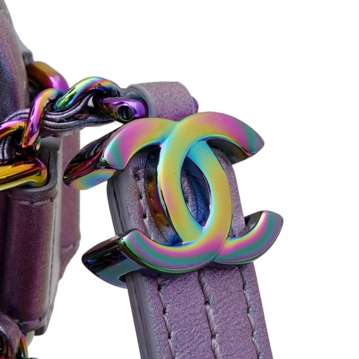 Chanel Purple Rainbow CC Unicorn Gabrielle Iridescent Bag-Chanel-THE CLOSET