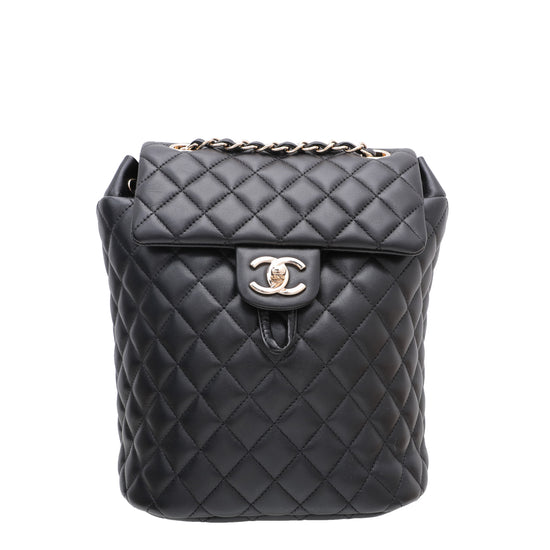 Chanel Black CC Urban Spirit Backpack Bag