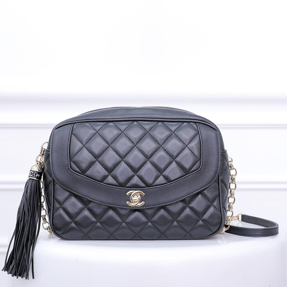 Chanel Black CC Vintage Camera Case-Chanel-THE CLOSET