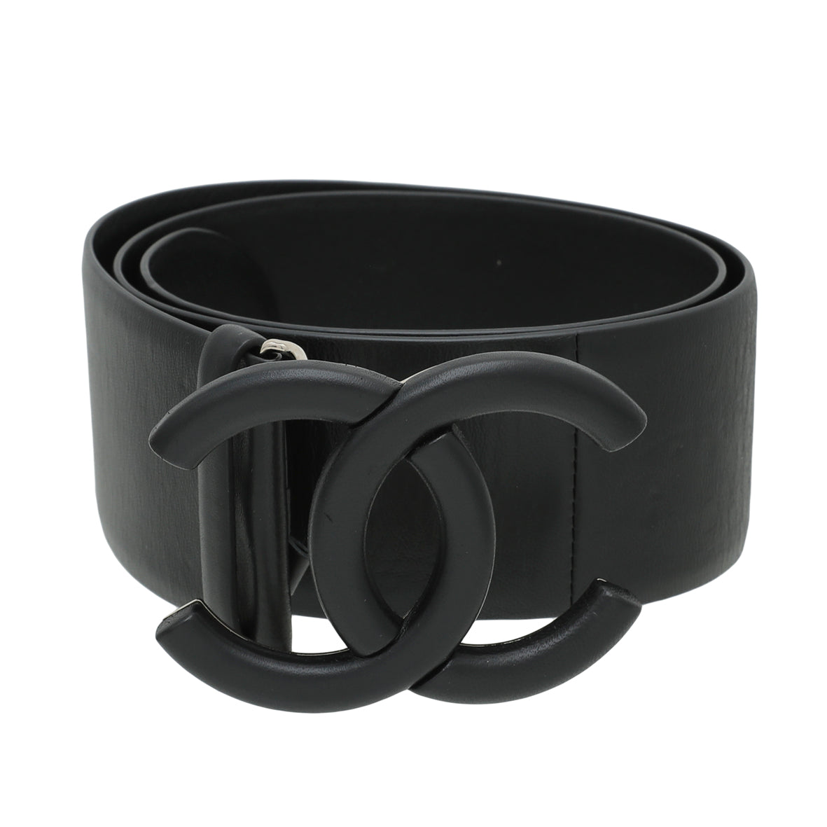 Chanel Black CC Wide Belt 30