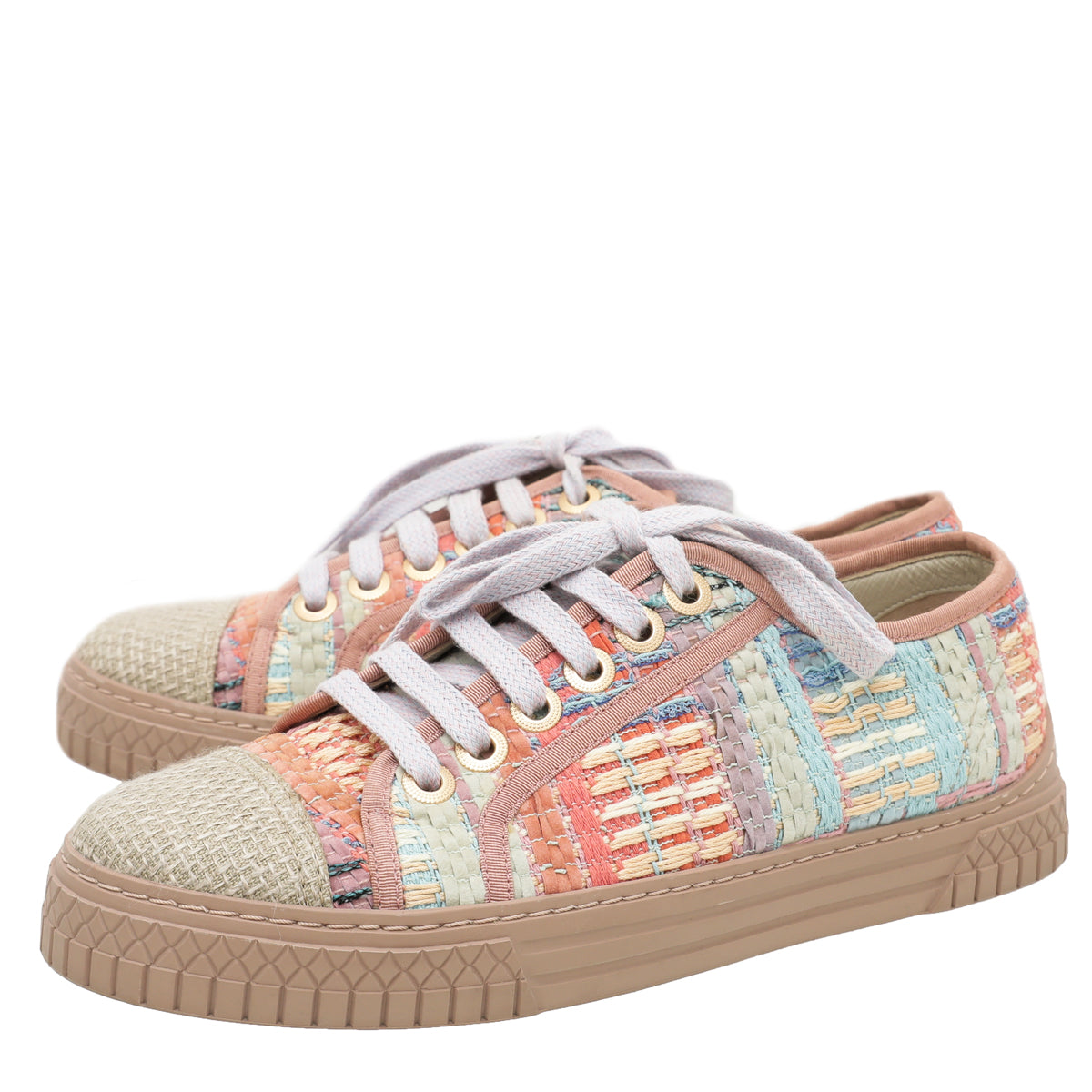 Chanel Multicolor CC Woven Fabric Low Top Sneaker 36-Chanel-THE CLOSET