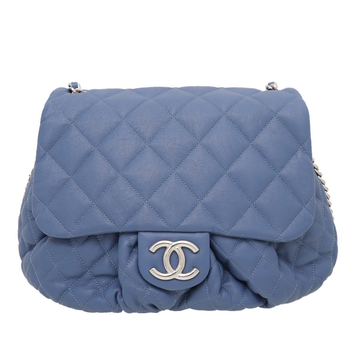 Chanel Blue CC Chain Around Hobo Flap Bag-Chanel-THE CLOSET