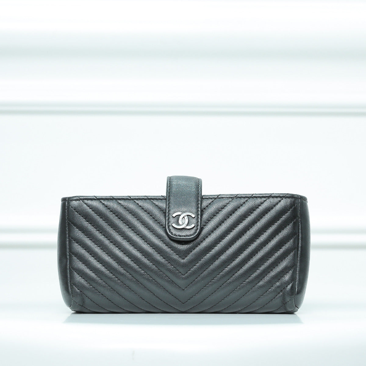 Chanel Black Chevron Mobile Pouch-Chanel-THE CLOSET