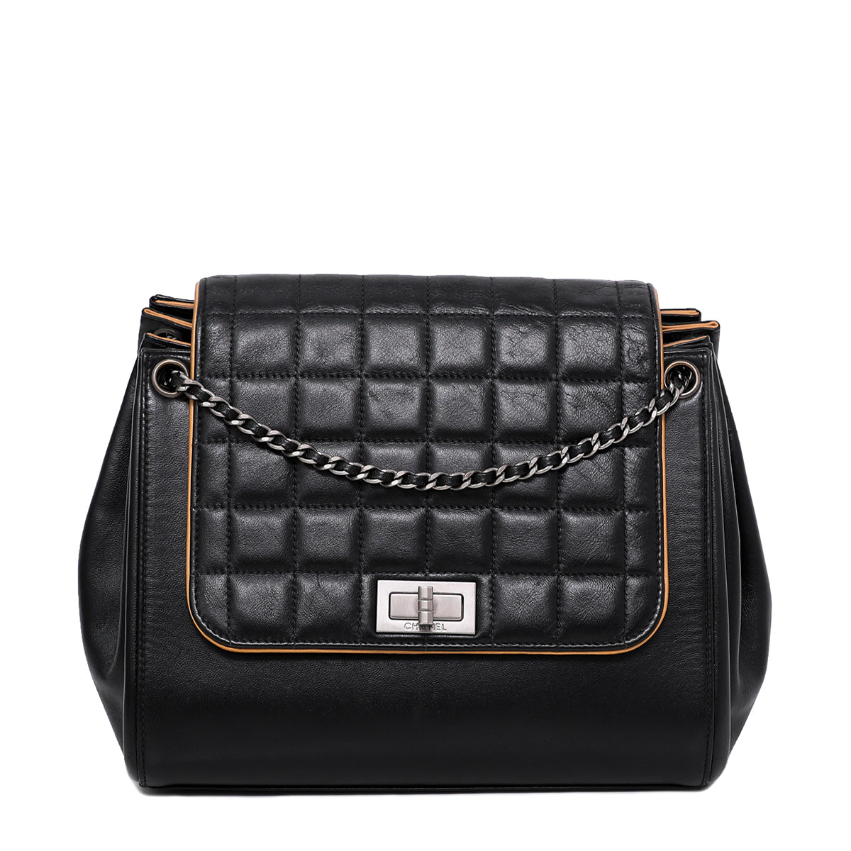 Chanel Black Chocolate Bar Accordion Reissue Flap Bag-Chanel-THE CLOSET