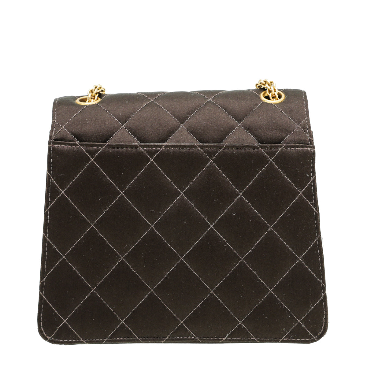 Chanel Chocolate Satin CC Quilted Flap Bag-Chanel-THE CLOSET