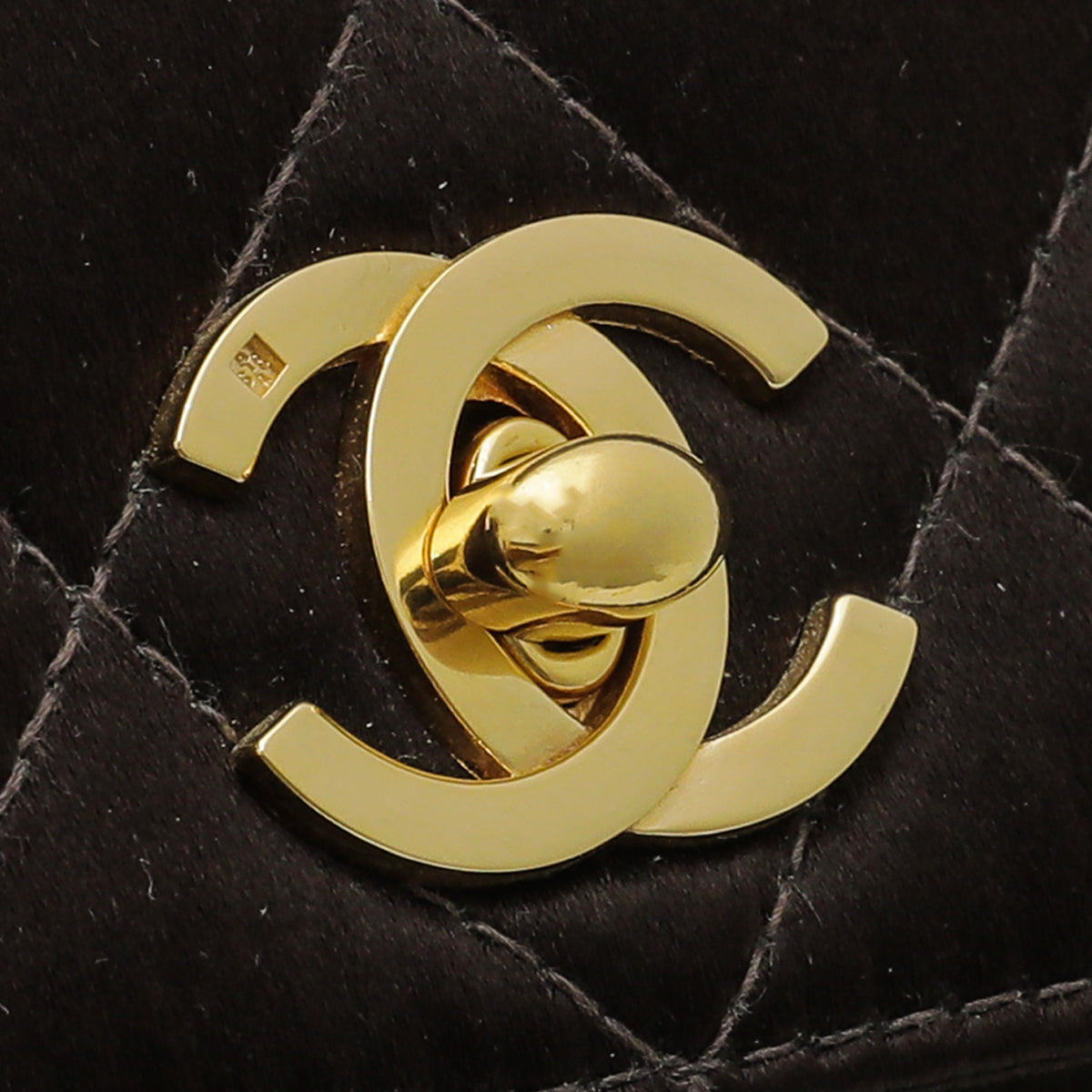 Chanel Chocolate Satin CC Quilted Flap Bag-Chanel-THE CLOSET