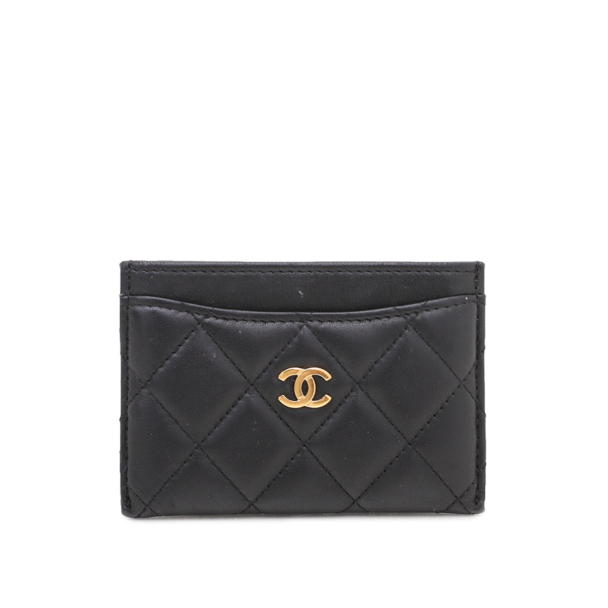 Chanel Black Classic Card Holder – The Closet
