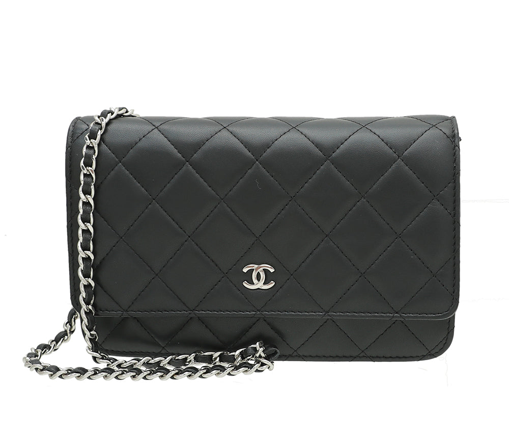 Chanel Black Classic CC Wallet On Chain-Chanel-THE CLOSET