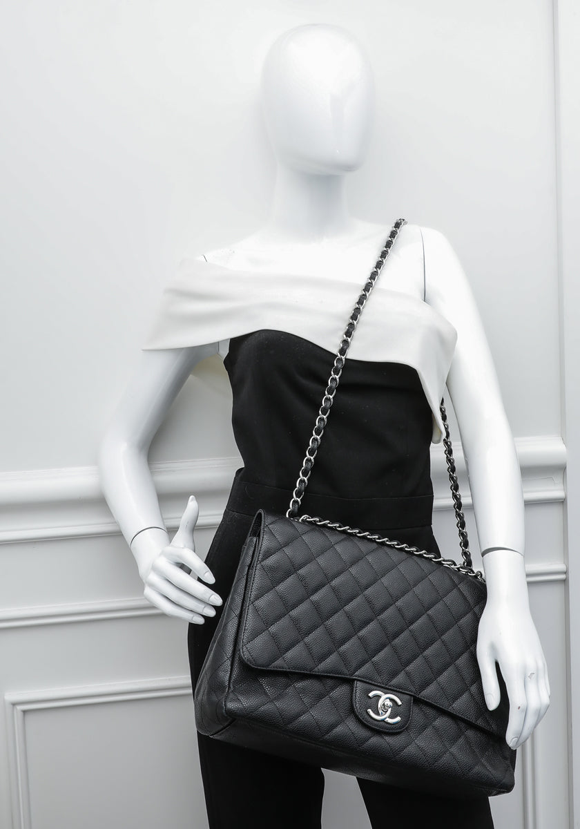 Chanel Blue Classic Maxi Double Flap Bag