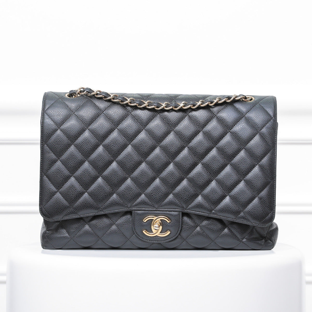 Chanel Black Classic Double Flap Maxi-Chanel-THE CLOSET