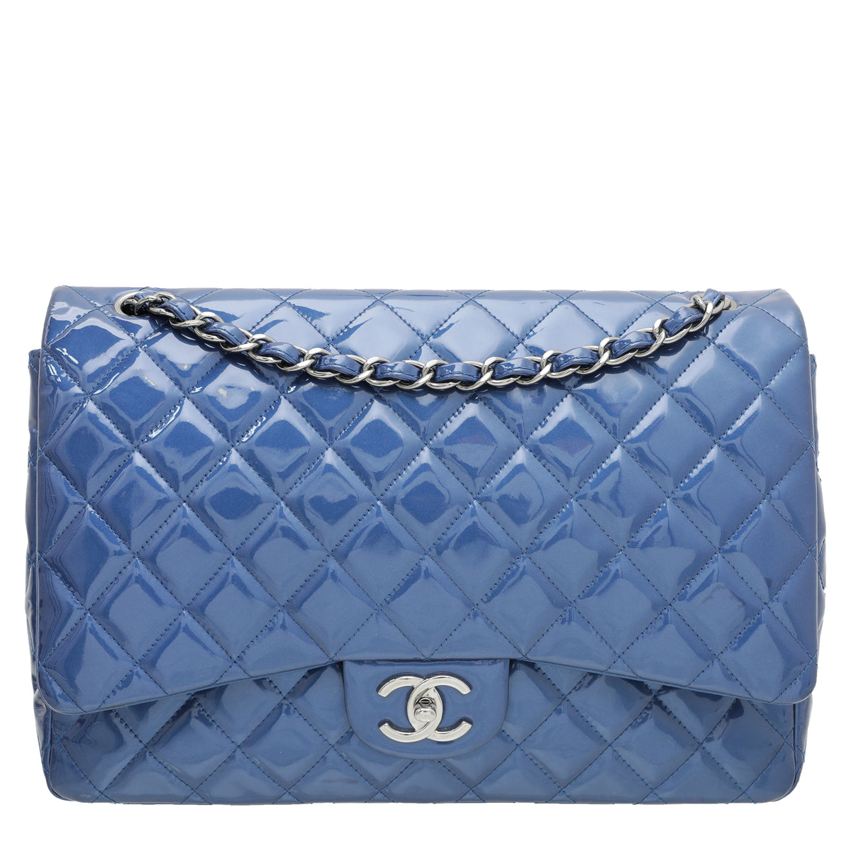 Chanel Blue Classic Double Flap Bag-Chanel-THE CLOSET