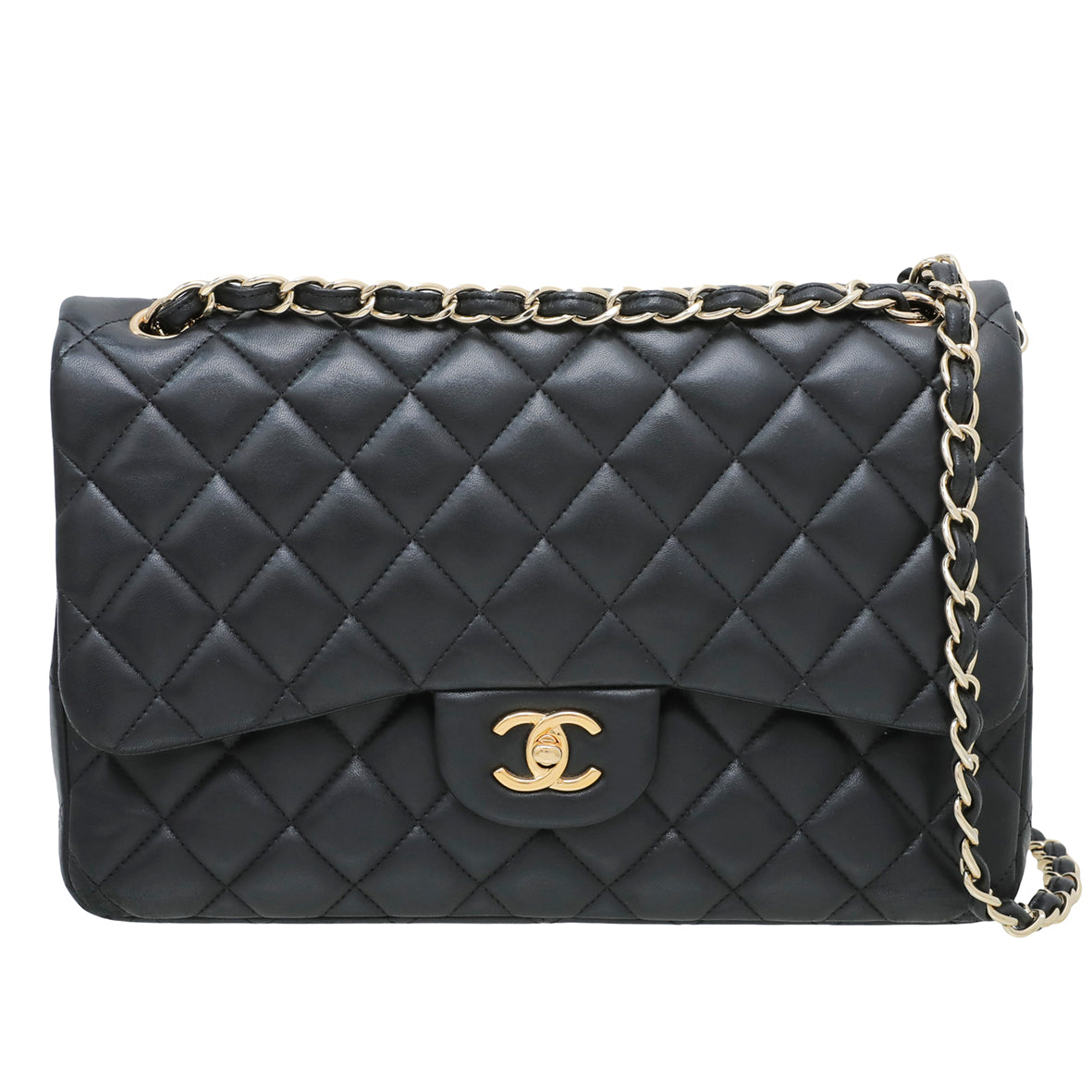 Chanel Black Classic Double Flap Jumbo Bag-Chanel-THE CLOSET