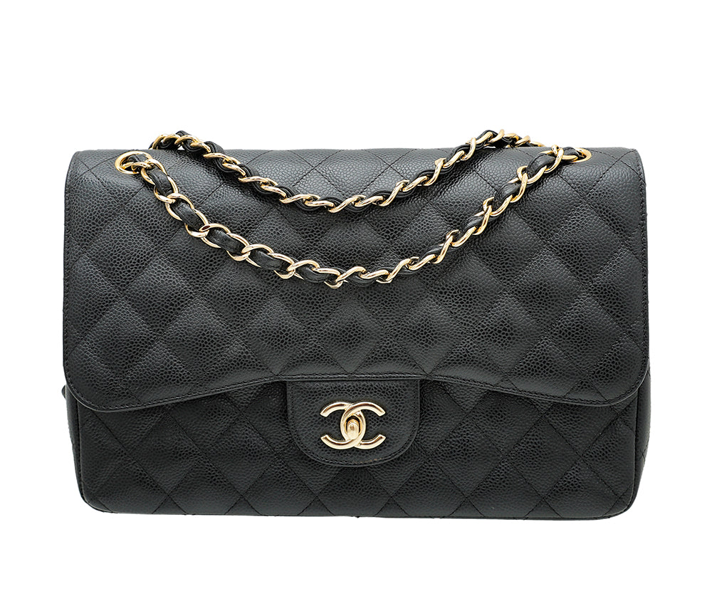 Chanel Black Classic Double Flap Jumbo Bag-Chanel-THE CLOSET