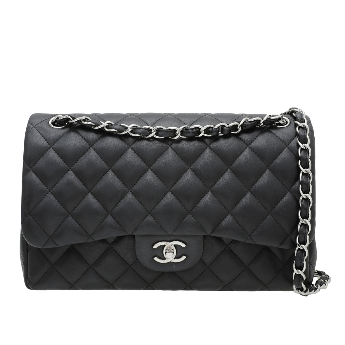 Chanel Black Classic Double Flap Jumbo Bag-Chanel-THE CLOSET