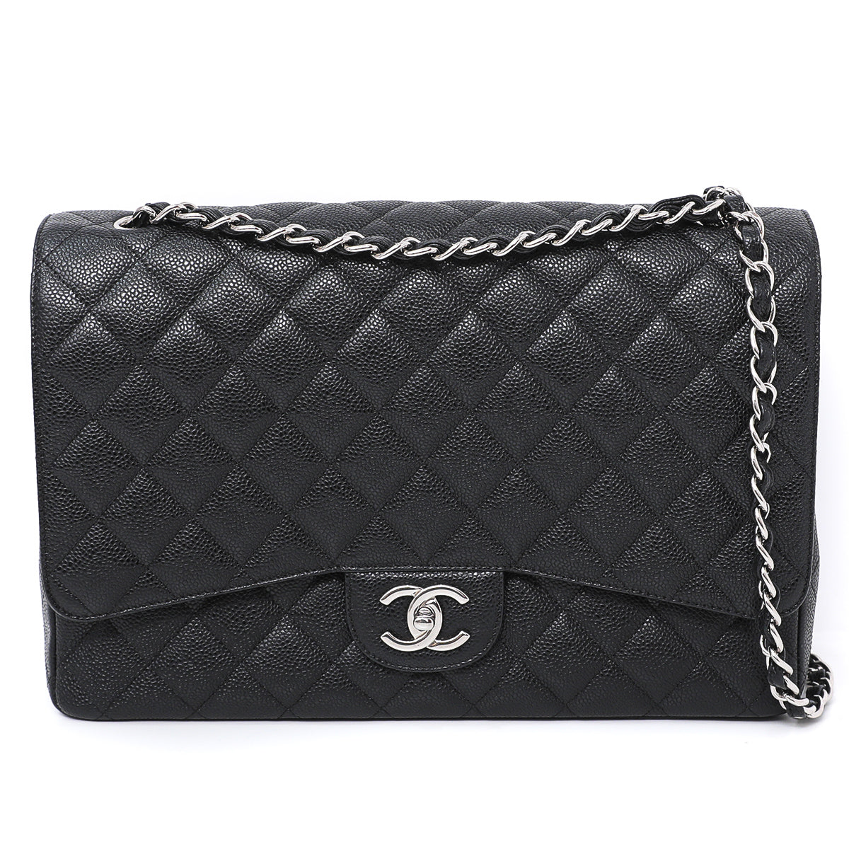 Chanel Black Classic Double Flap Maxi Bag-Chanel-THE CLOSET