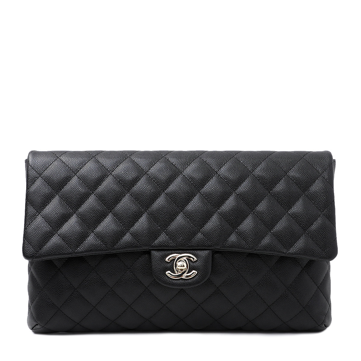 Chanel Black Classic Flap Clutch Bag