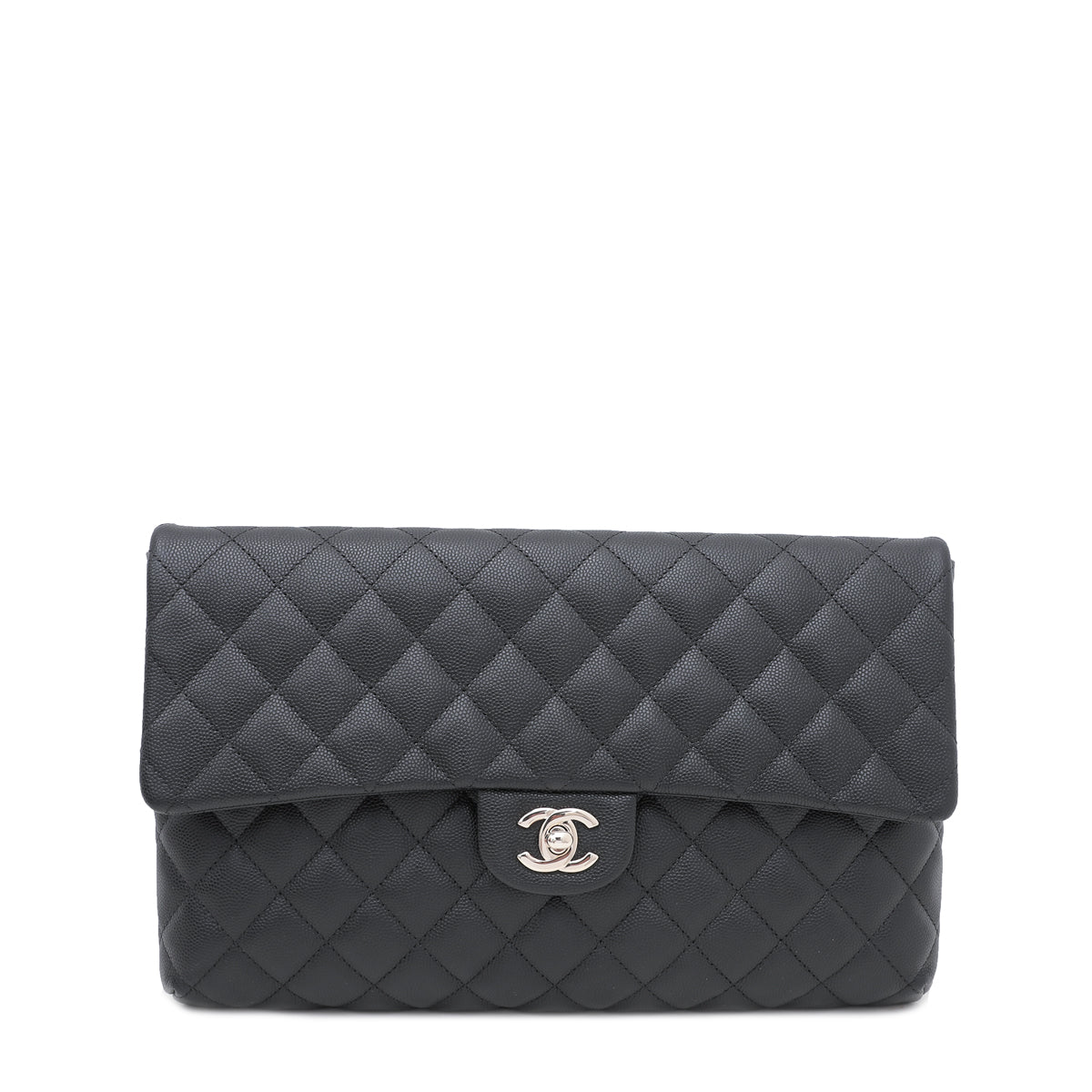 Chanel Black Classic Flap Clutch – The Closet