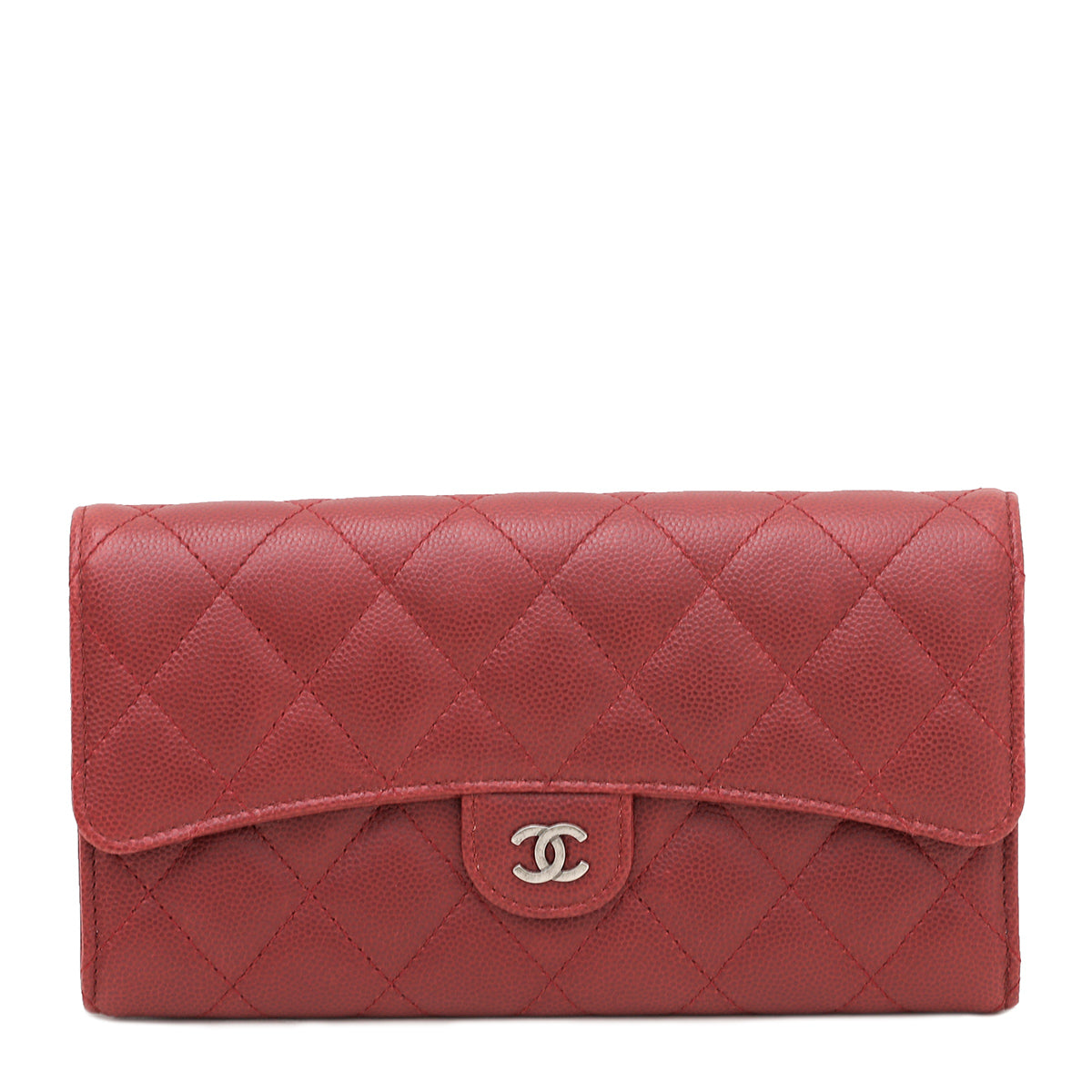 Chanel Red Classic Flap Wallet-Chanel-THE CLOSET
