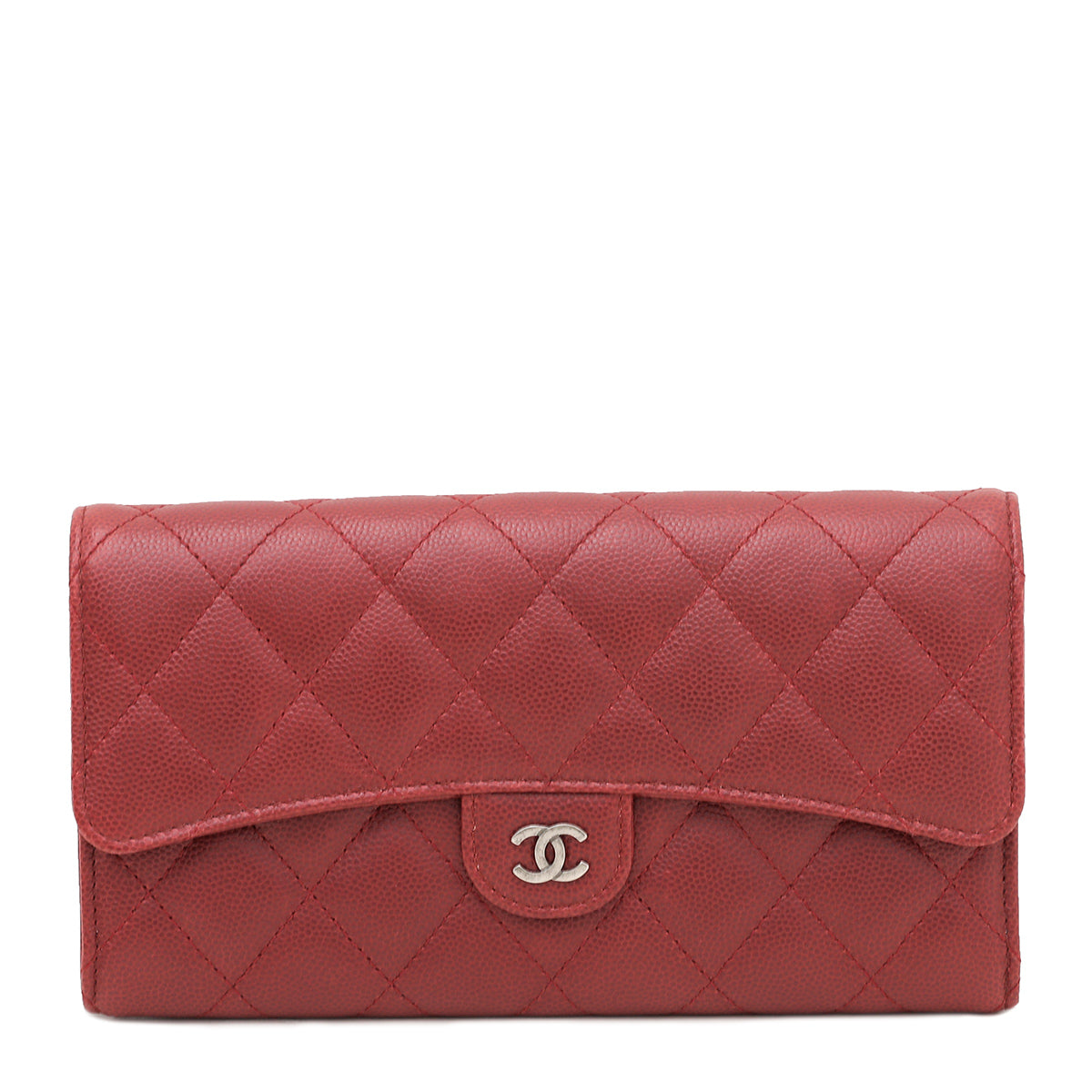 Chanel Red Classic Flap Wallet
