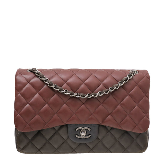 Chanel Tricolor Classic Jumbo Double Flap Bag