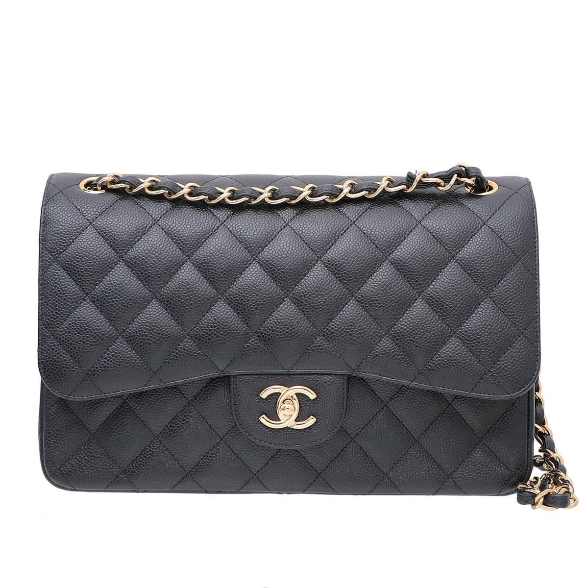 Chanel Black Classic Jumbo Double Flap Bag