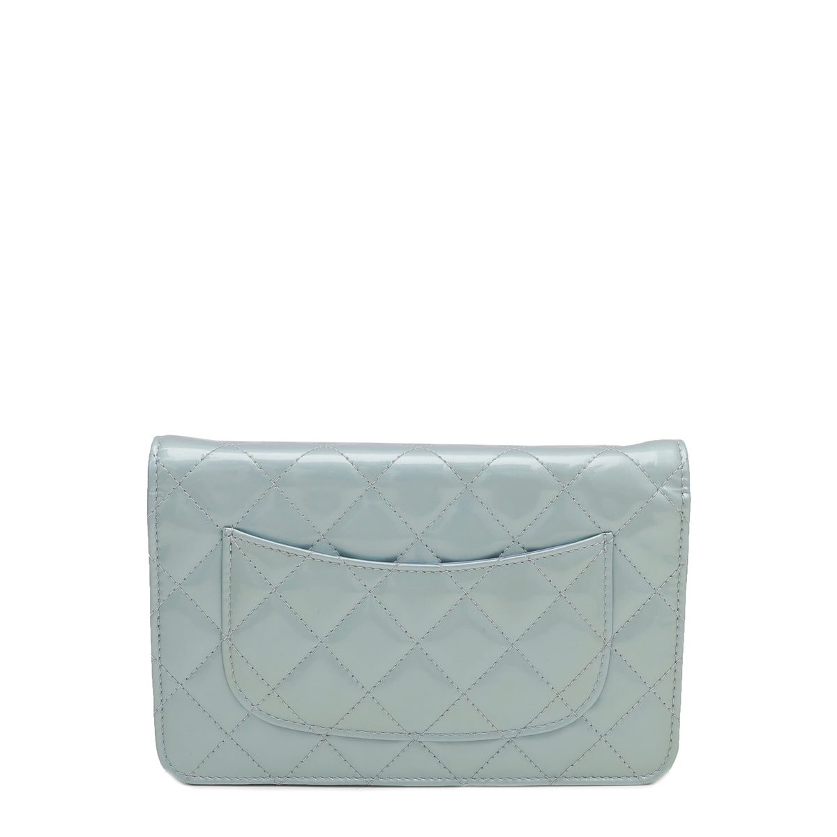 Chanel Powder Blue Classic Wallet On Chain-Chanel-THE CLOSET