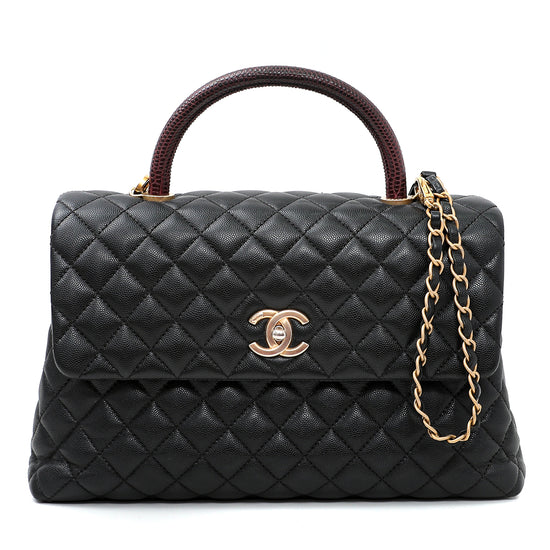 Chanel Black Coco Handle Bag Large