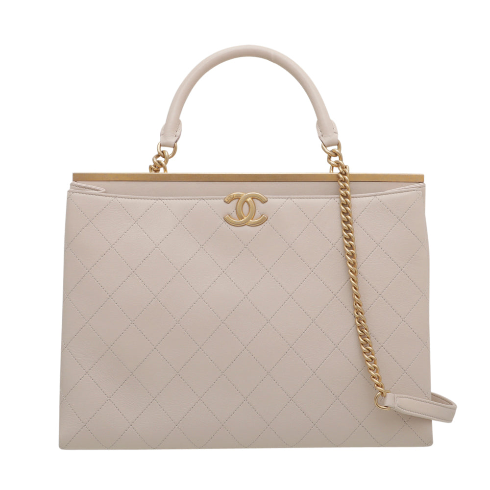 Chanel Light Pink Coco Luxe Shopping Tote Bag-Chanel-THE CLOSET