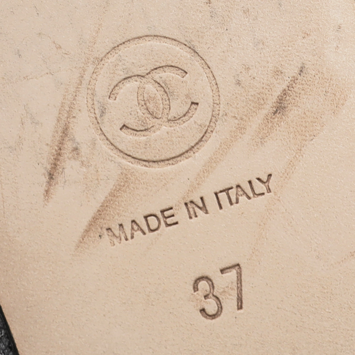 Chanel Metallic Grey Crackled Ballet Flats 37-Chanel-THE CLOSET