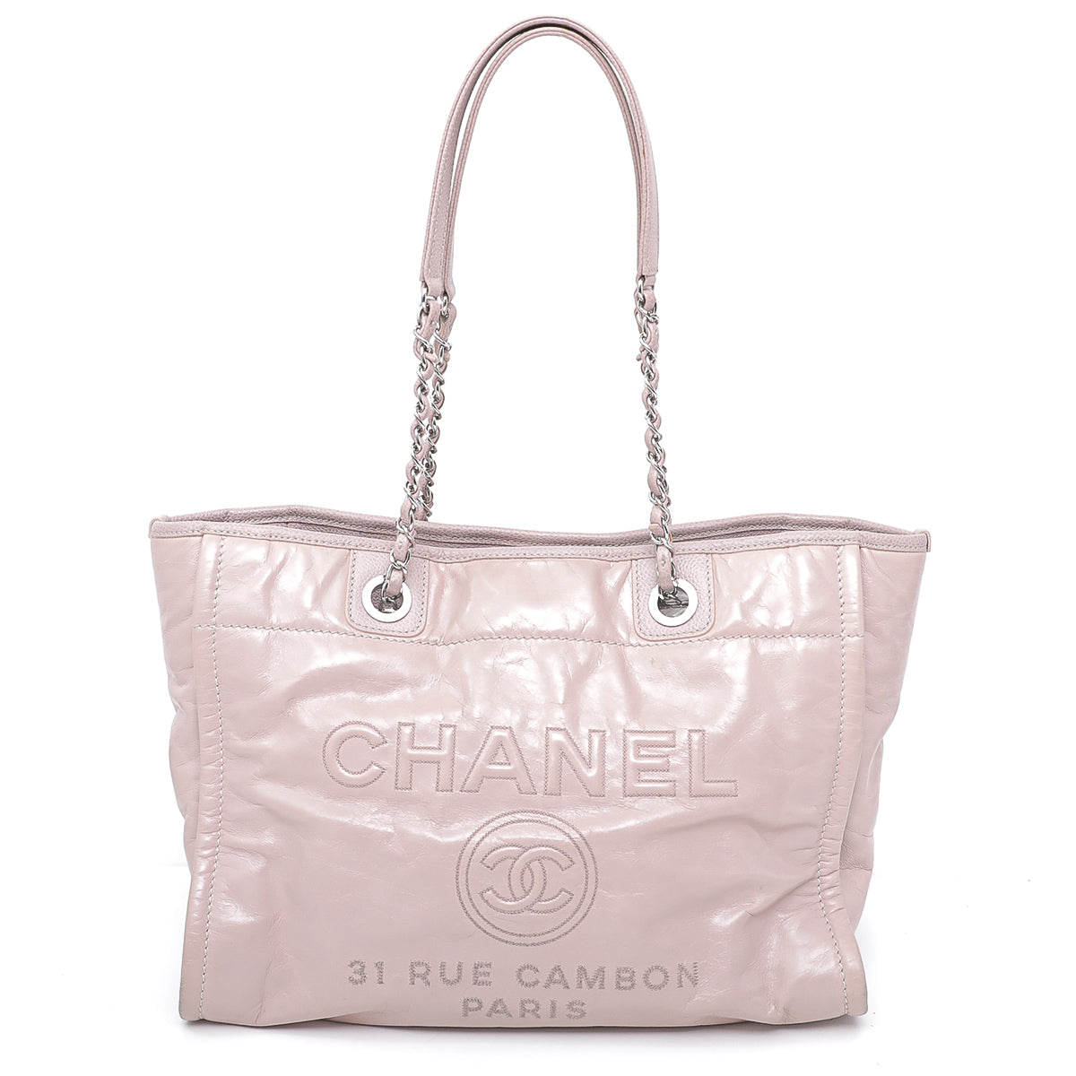 Chanel Blush Pink Deauville Tote Small Bag-Chanel-THE CLOSET