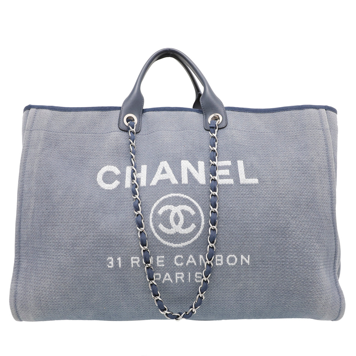 Chanel Blue Deauville Shopping Tote Bag – The Closet