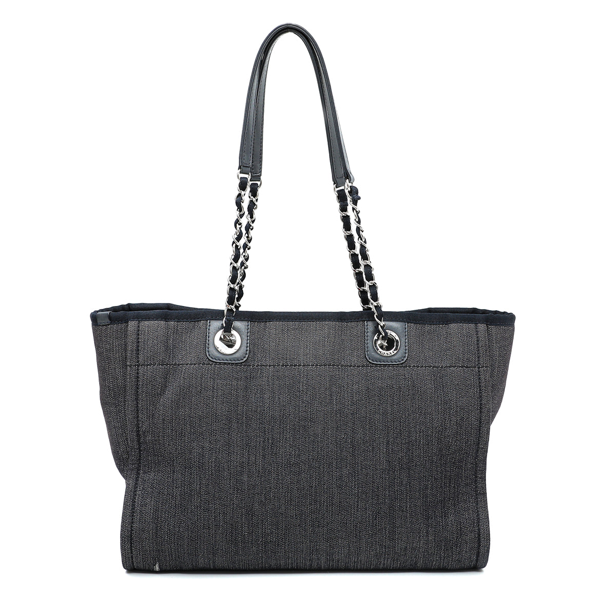 Chanel Denim Blue Deauville Shopping Tote Bag-Chanel-THE CLOSET