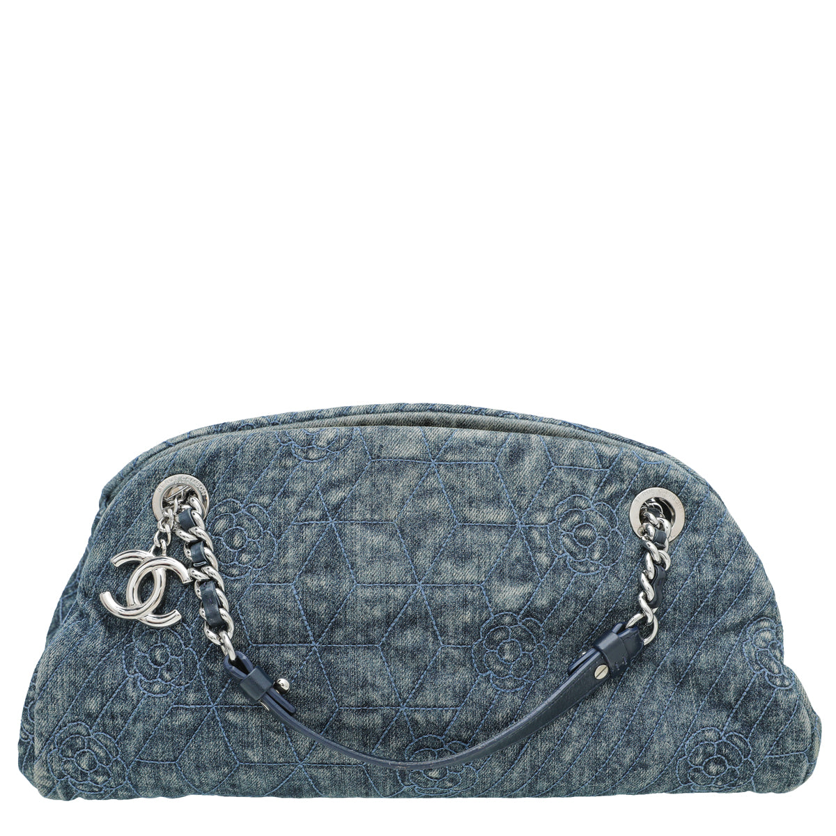 Chanel Blue Denim Camellia Just Mademoiselle Bag-Chanel-THE CLOSET
