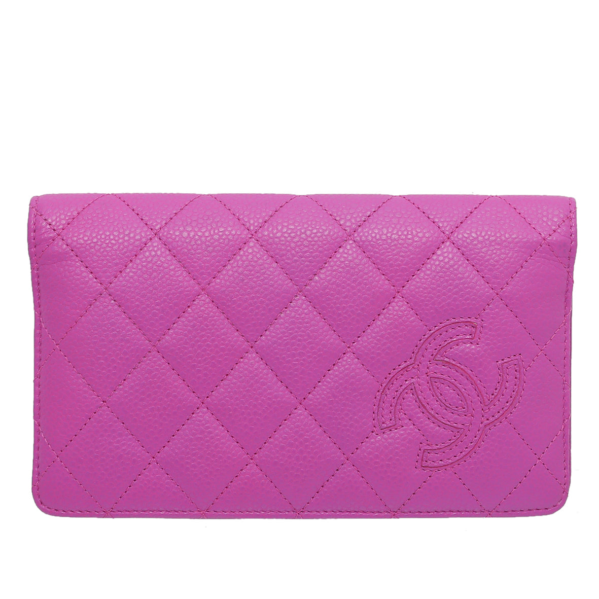 Chanel Purple Diagonal CC L Yen Wallet-Chanel-THE CLOSET