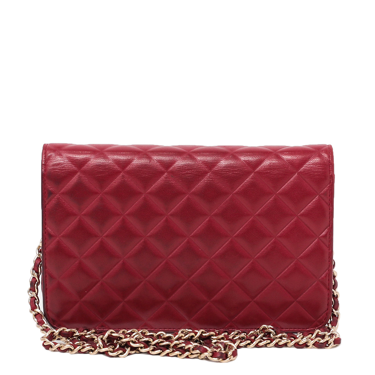 Chanel Dark Red CC Diamond Bag