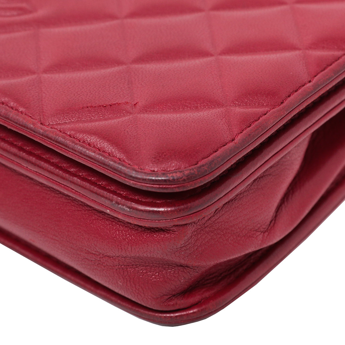 Chanel Dark Red CC Diamond Bag-Chanel-THE CLOSET