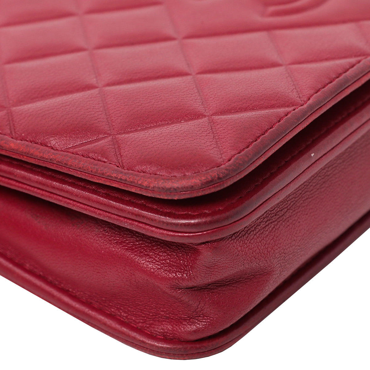 Chanel Dark Red CC Diamond Bag-Chanel-THE CLOSET