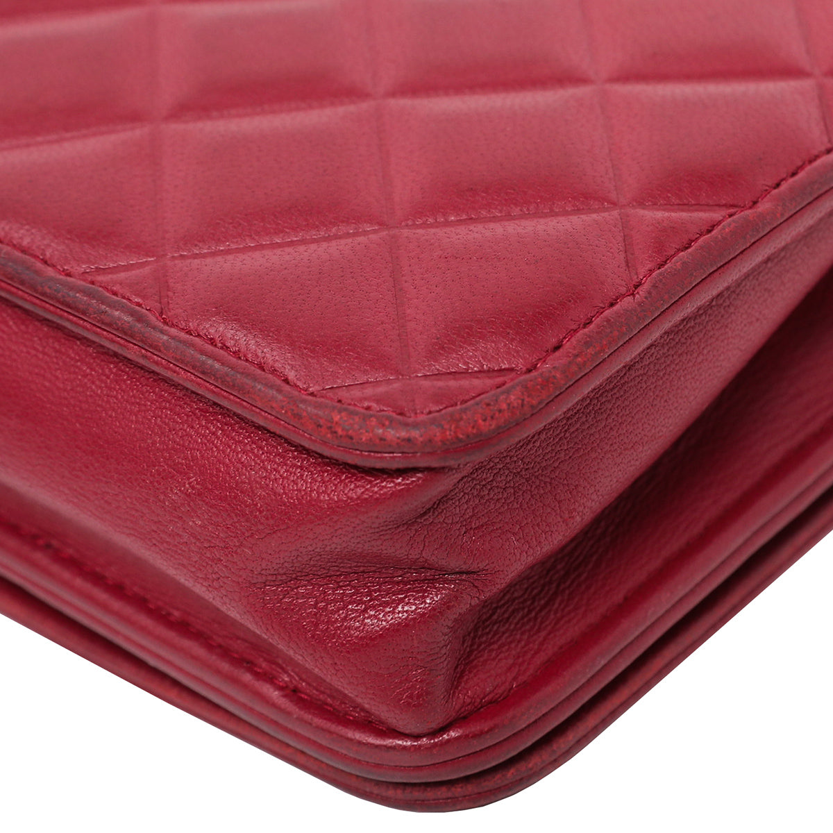 Chanel Dark Red CC Diamond Bag-Chanel-THE CLOSET