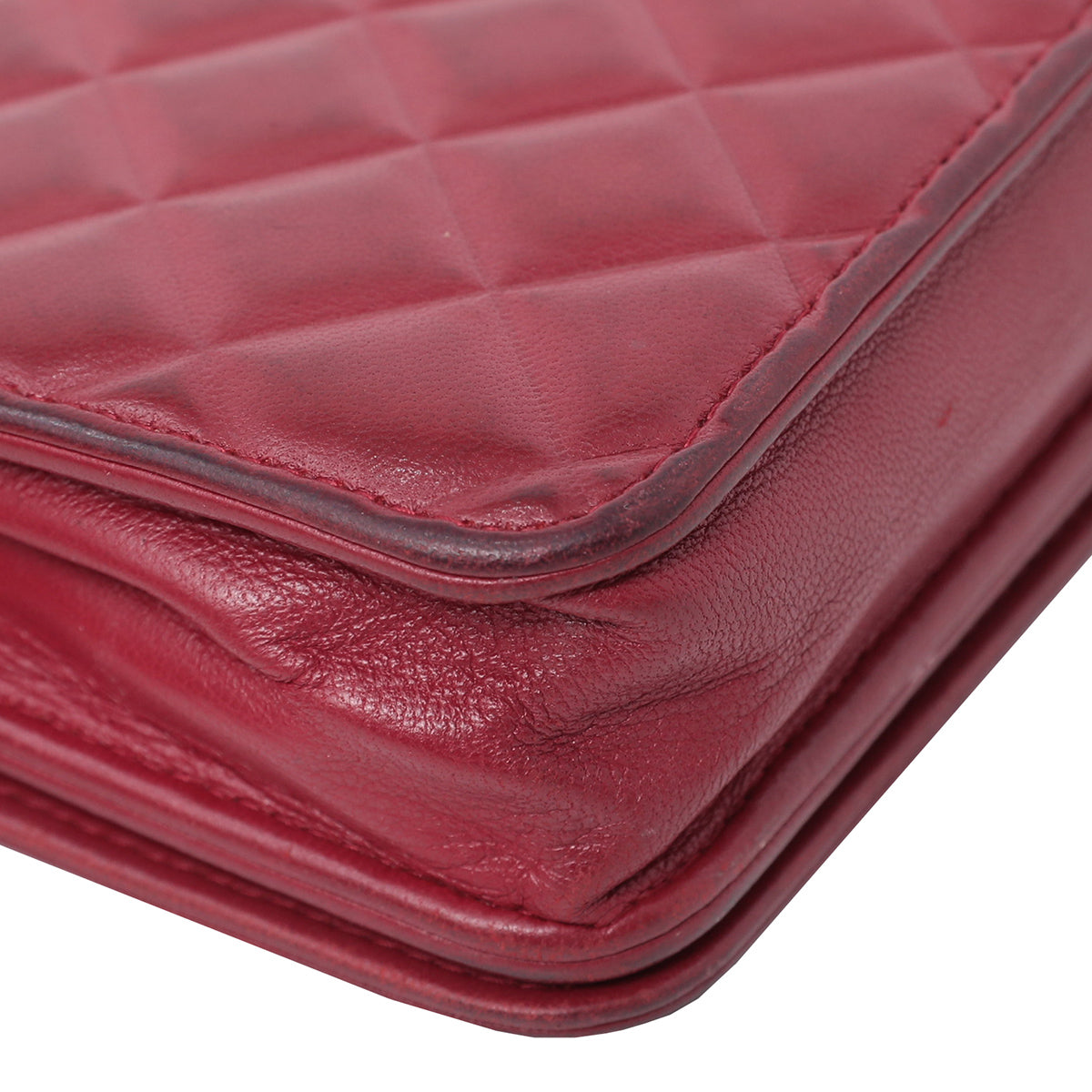 Chanel Dark Red CC Diamond Bag-Chanel-THE CLOSET