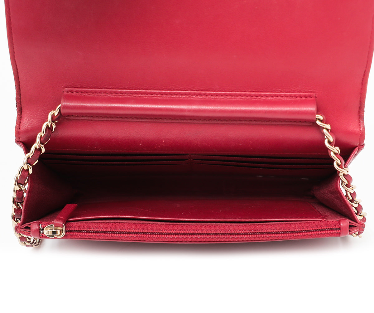Chanel Dark Red CC Diamond Bag-Chanel-THE CLOSET